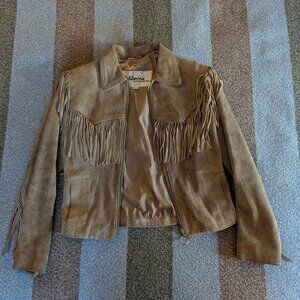 Vintage Wilson's Suede and Leather Fringe Jacket, size 8 Style# 6207